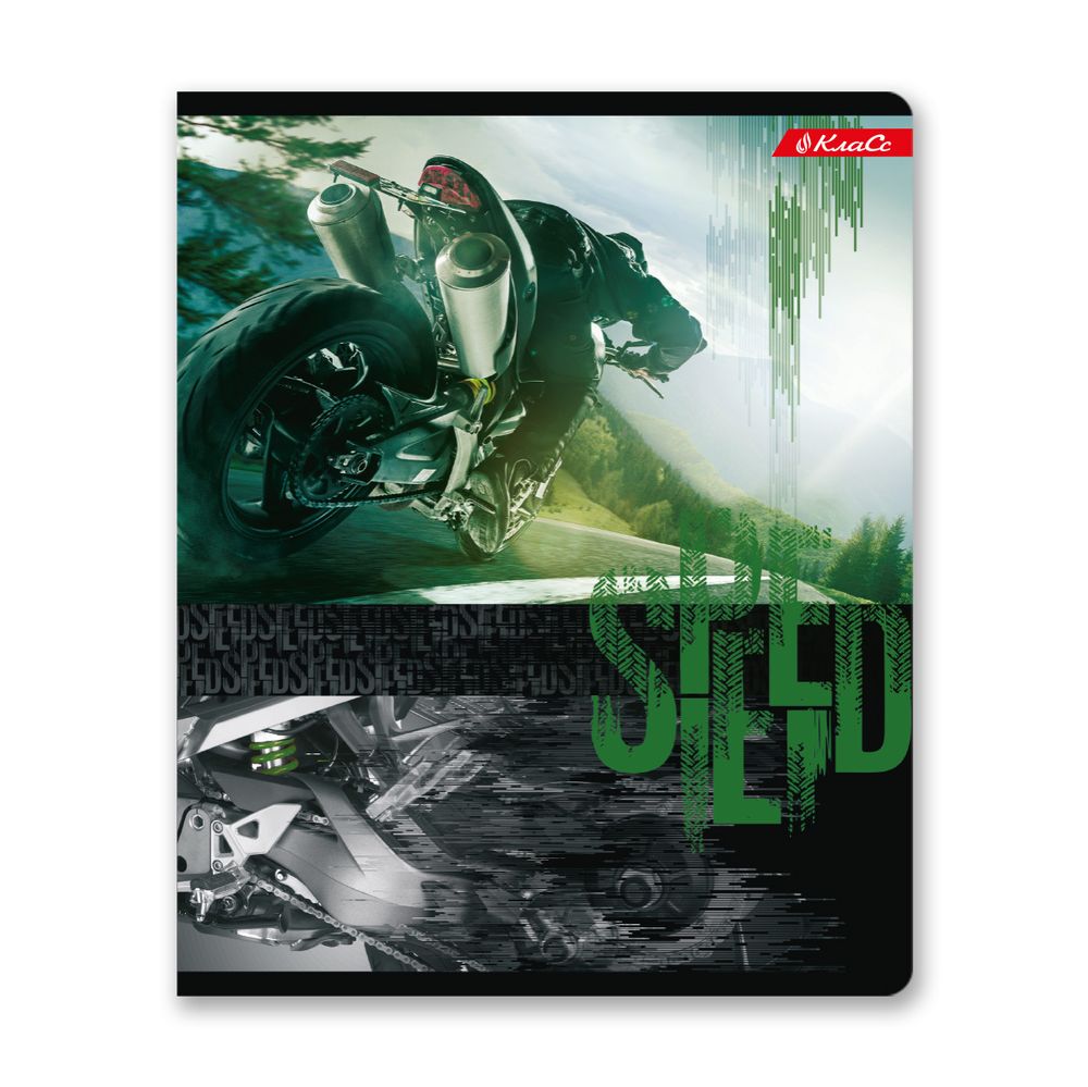 Тетрадь ученическая общая, выборочный лак, A5+ 48 л. на скобе, белизна 100%, 10 шт, клетка, 000325 Скорость, Светоч 48ТСК5_4_3_1