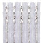 Молния металл Т5 (5 мм) 1 зам., н/раз., 18 см, серебро, 6534-0176, 10 шт