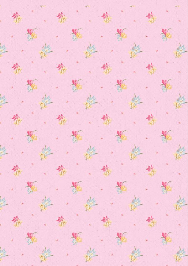 Ткань для пэчворка Peppy Весенний этюд, рулон 112 см / 5 метров, ВЭ-18 розовый, Peppy