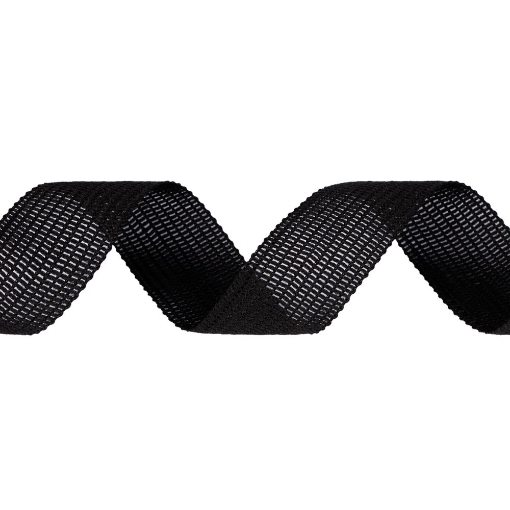 Тесьма (лента) окантовочная 18 мм / 100 метров, черный, Gamma 018 О черный