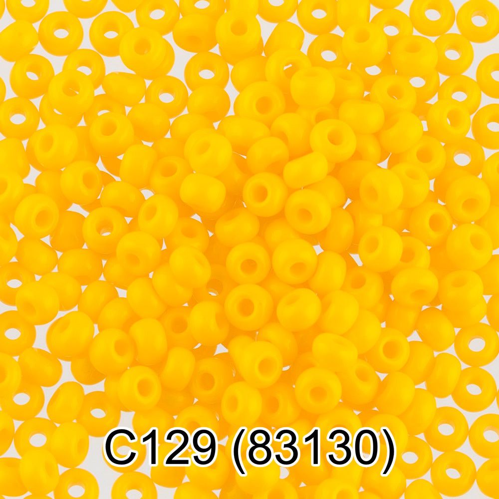 Бисер Gamma 10/0 (2.3 мм), 150 г (10х5 г), C129 яр.желтый, 83130, круглый 3