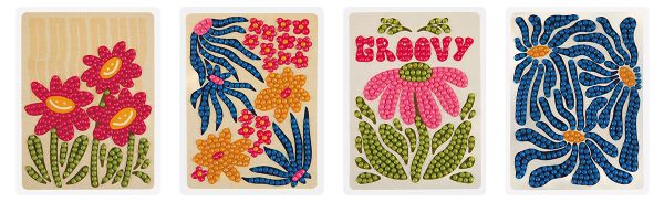 Кристальная (алмазная) мозаика Фрея ALVM-401, набор магнитов, Цветочный микс, 7.5х10 см