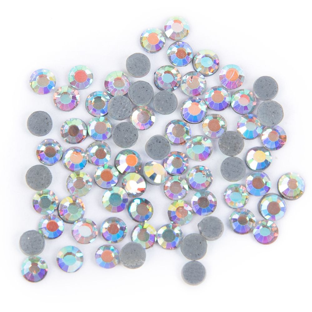 Стразы клеевые стекло 3.2 мм, 360 шт, SS12 №02 перламутровый (AB-crystal), Zlatka ZRTG-1272