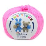 Пряжа Astra Premium (Астра Премиум) Амигуруми / уп.6 мот. по 50 г, 175 м, 054 супер розовый