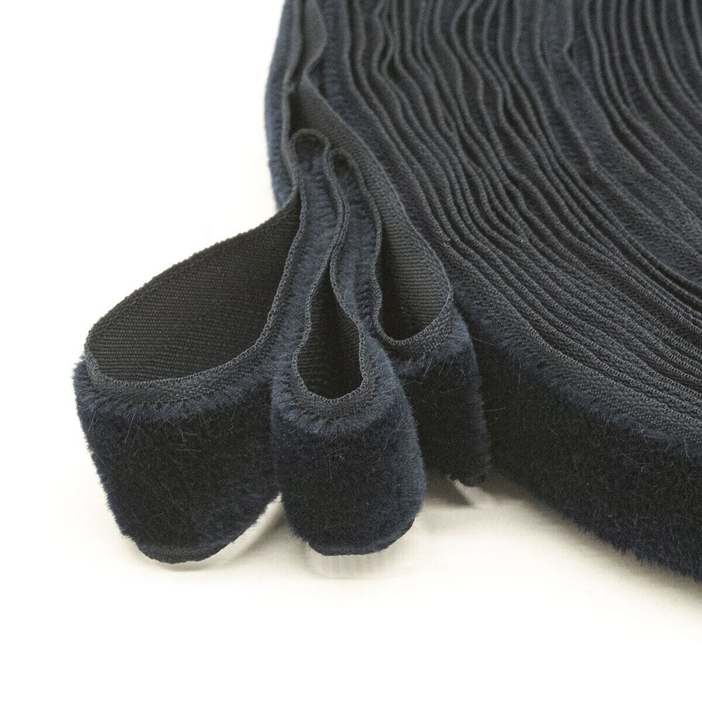 Лента бархатная (тесьма) 20.0 мм / 10±0.5 метров, рис. 8319, 60 т.синий, С3513Г17