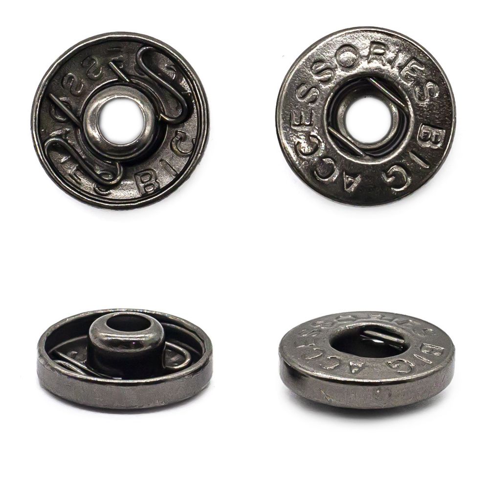 Часть кнопки Альфа (S-образная) ⌀11.5 мм (B-часть), чер.никель, 100 шт, S090532, BIG