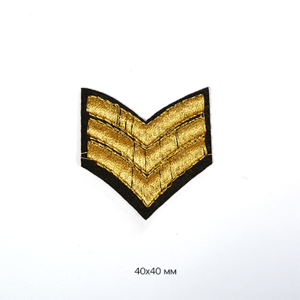 Термоаппликация Стрелы 4х4 см цв.золото, 10 шт