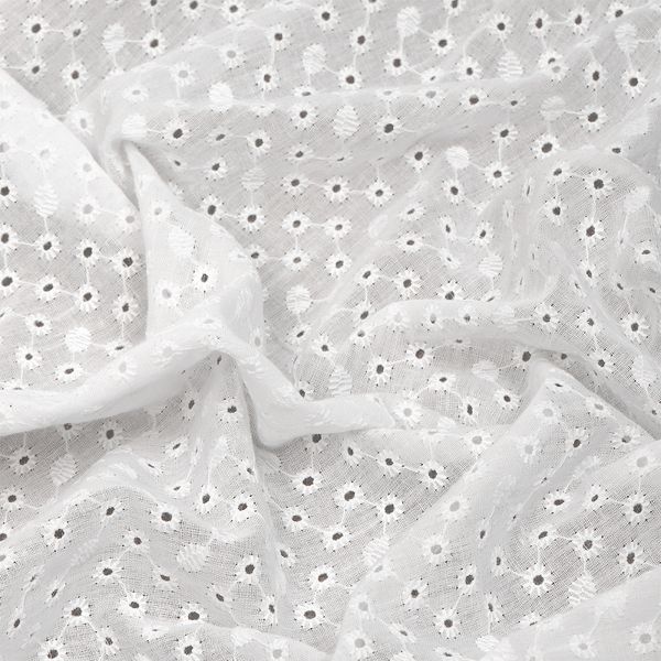 Ткань шитьё (прошва) 100 г/м², 150 см / 15 метров, TBY.Emb.2 белый