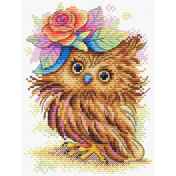 Набор для вышивания нитками МП Студия, Очаровательная совунья 16х12см