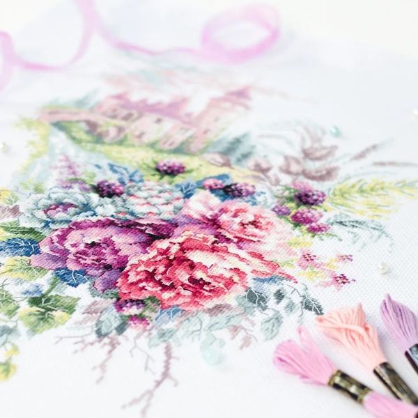 Набор для вышивания нитками Чудесная игла 101-210, Замок мечты, 27х38 см