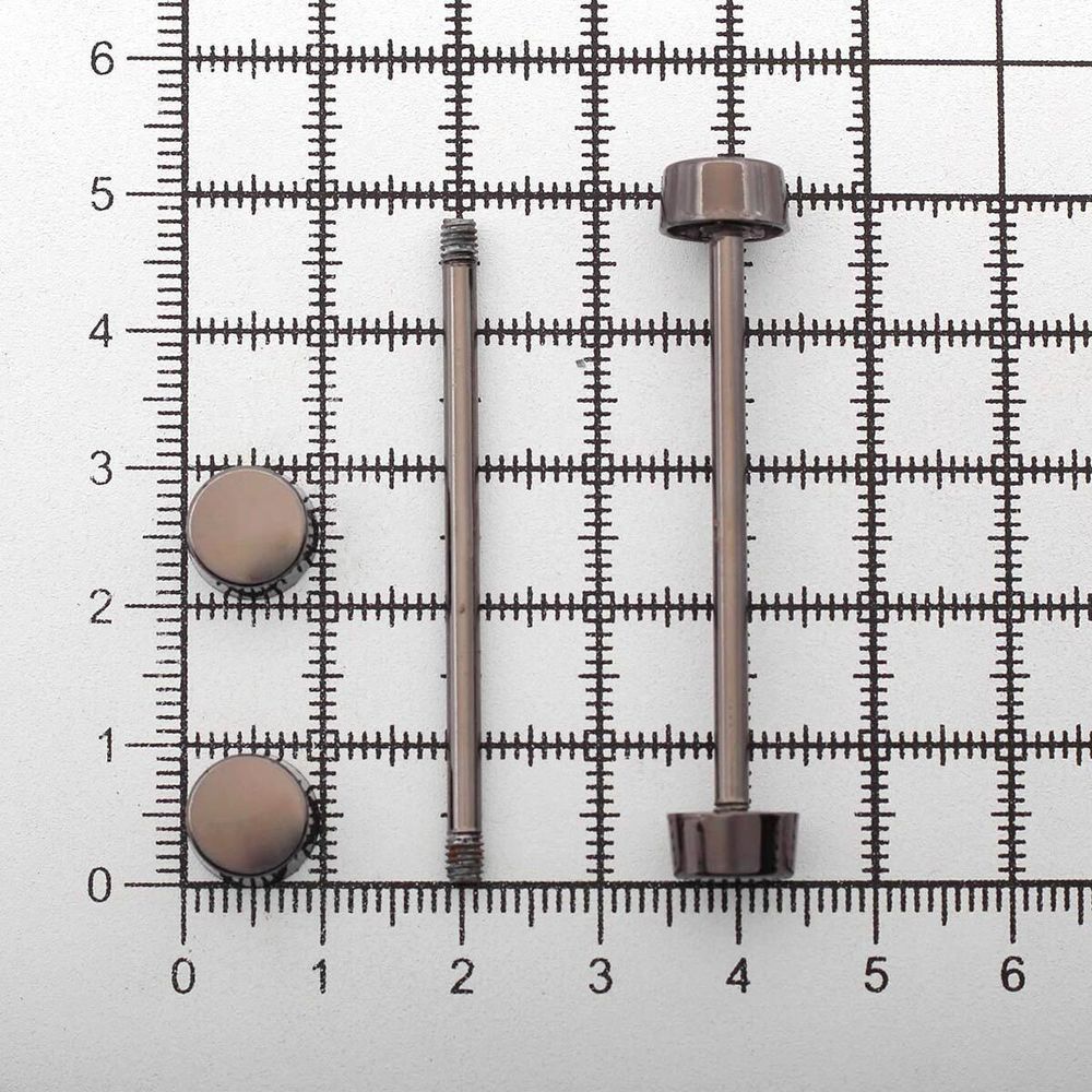 Шпилька для сумки металл L-40мм/10мм с таблеткой ⌀10мм, черный никель ГР, 66783, 10 шт