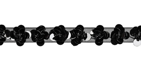 Лента декоративная 20 мм, 5 м, 02 черный, Floranta Edelweiss