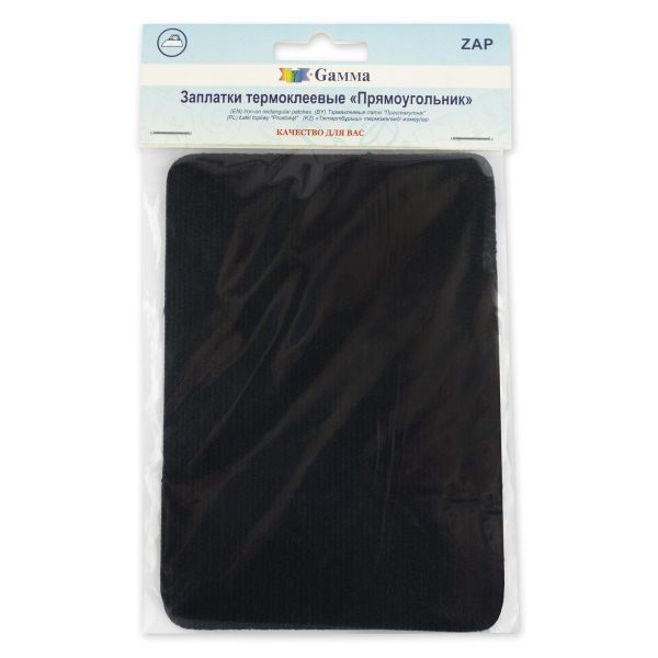 Термозаплатка Прямоугольник 14х10 см, ZAP, №05 вельвет т.синий, Gamma ZAP