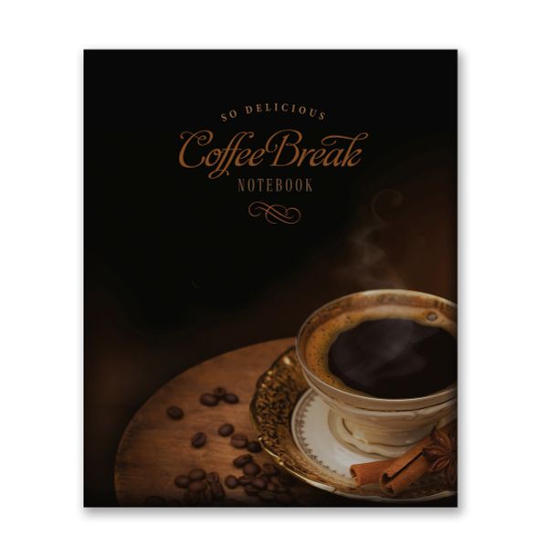 Бизнес-блокнот, матовая ламинация + выборочный лак, A5+ 80 л. 18 шт, клетка, Coffee Break 000427, Светоч 80ББТ5_4_5_1