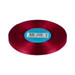 Лента атласная 1-сторонняя 6.0 мм / 33±2 метра, №048 бордовый, в термоплёнке, Gamma