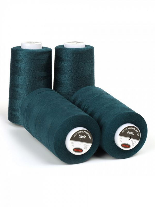 Нитки швейные Max 50/2, 4570 м (5000 ярд), 440 зеленый / 4 бобины