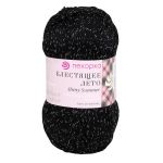 Пряжа Пехорка Блестящее лето / уп.5 мот. по 100 г, 380 м, 02-Черный