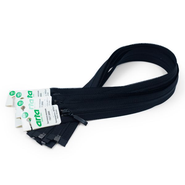 Молния спираль (витая) Arta Т5 (5 мм) 1 зам., разъем., 60 см, цв. 580 черный, уп.5 шт