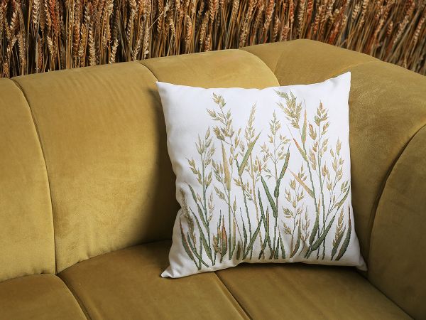 Набор для вышивания нитками Panna, Подушка. Колоски, 40х40 см