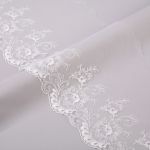 Кружево на сетке широкое 190 мм / 10 м, кремовый, Gamma GKMB-19001M