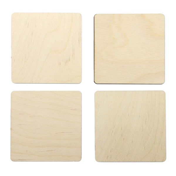 Заготовка для декорирования Набор подставок под горячее, 9,5х9,5 см, упак./4 шт, Astra&Craft