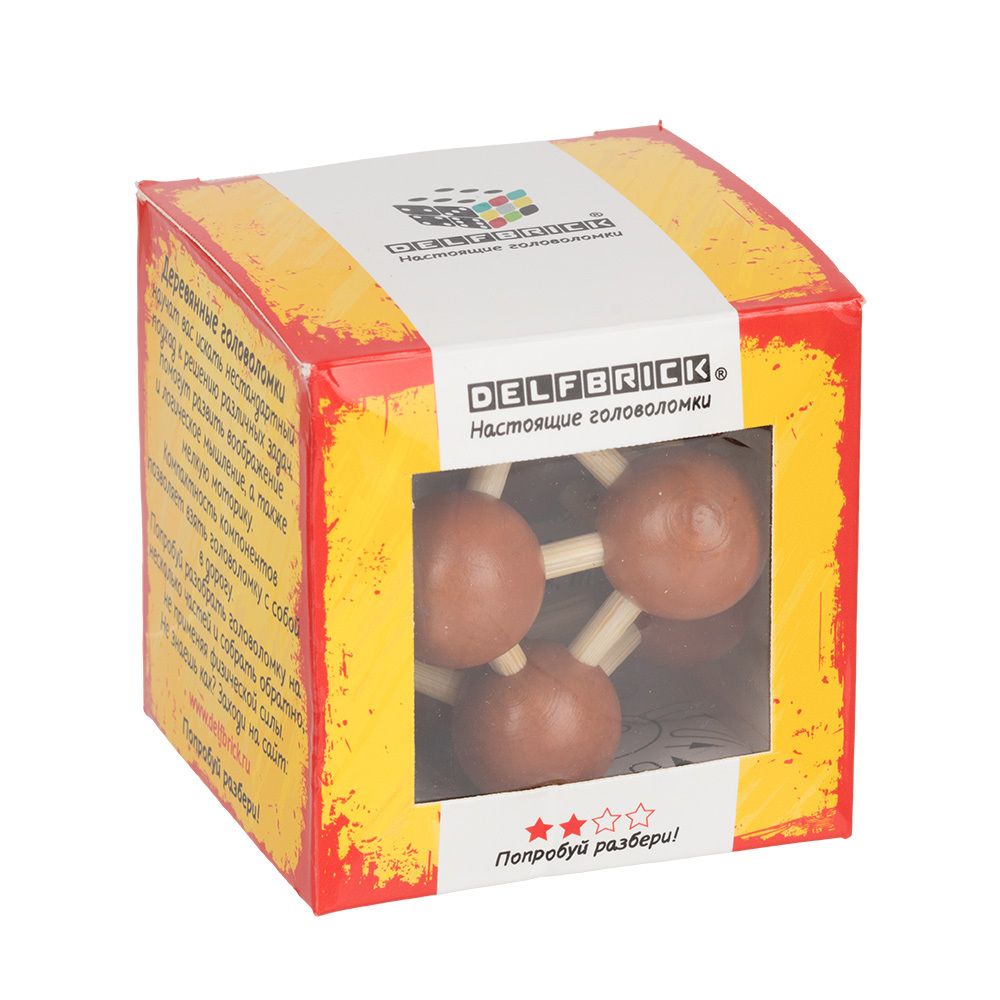 Головоломка деревянная, 1 шт, Молекула 40 элементов, Delfbrick DLS-14