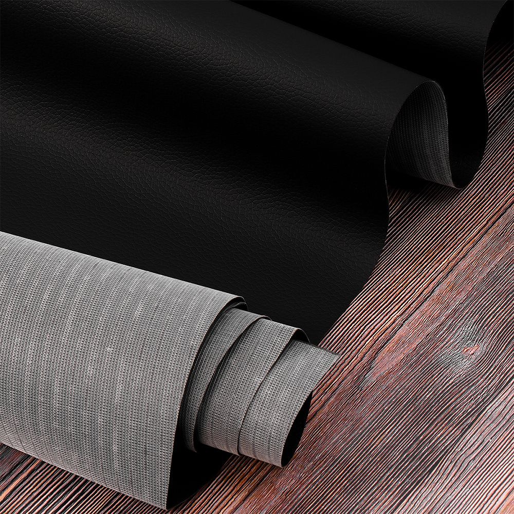 Экокожа 450 г/м² 140 см / 2 метра, KN.07 цв.черный
