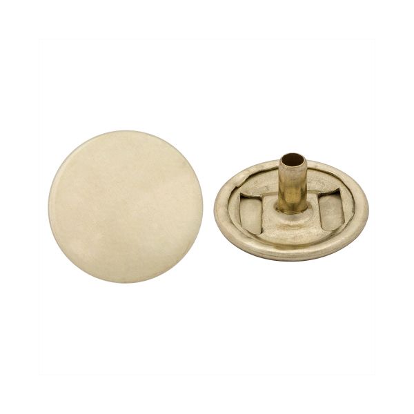 Кнопка Альфа (S-образная) ⌀15.0 мм (5/15), 100 шт, (часть A), металл, золото, 1348, BIG