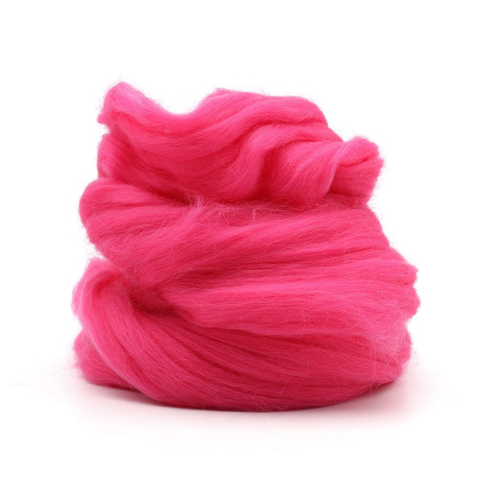 Шерсть для валяния Троицкая мериносовая тонкая 100%, 100 гр. цв.240 новый розовый