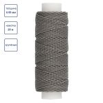 Нитки для кожи вощёные кручёные (Рами) 0.55 мм, 25 м, 013 св. серый, LC-004, Промысел