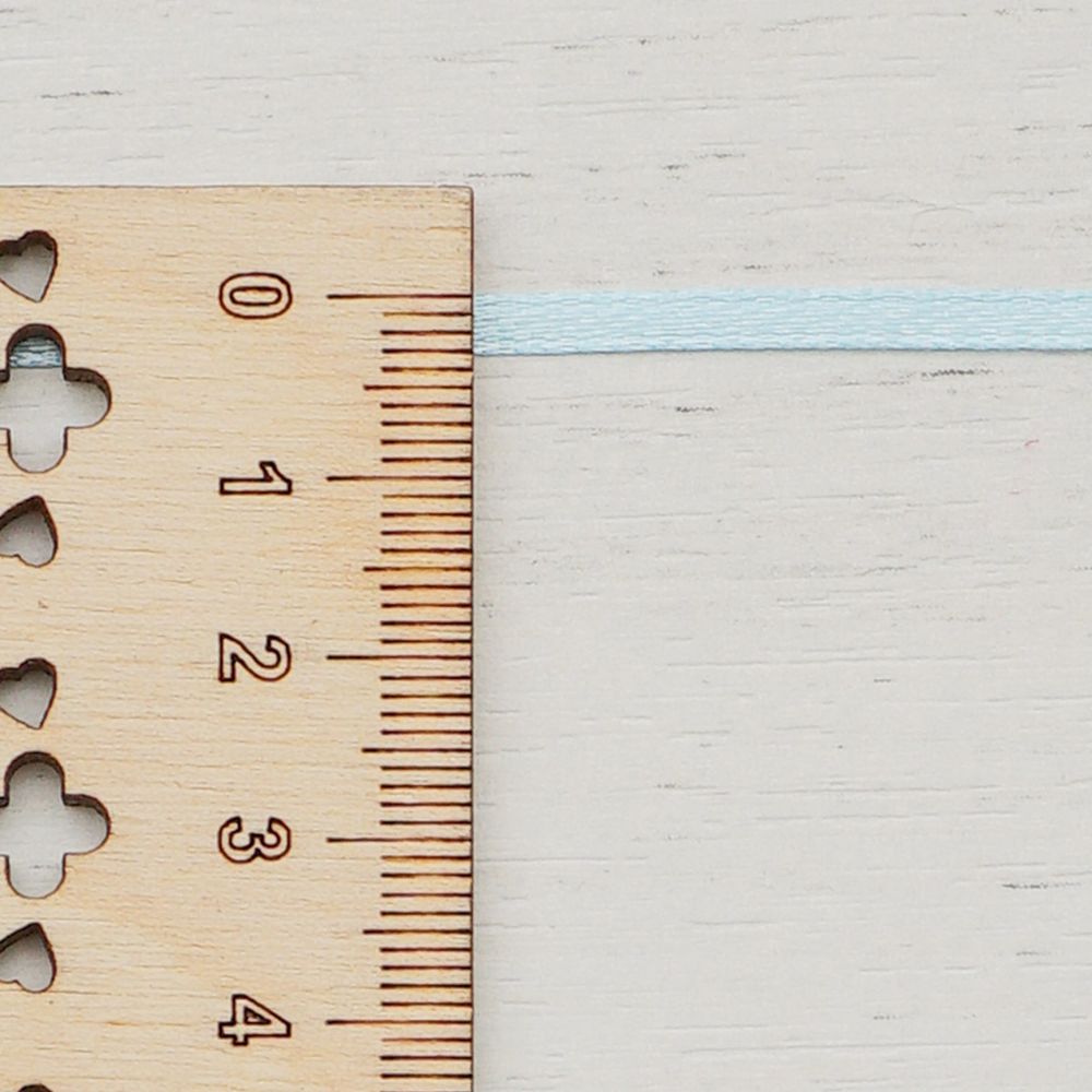 Лента атласная 2-сторонняя 3.0 мм / 100±2 метров, (130 св.голубой), Globus