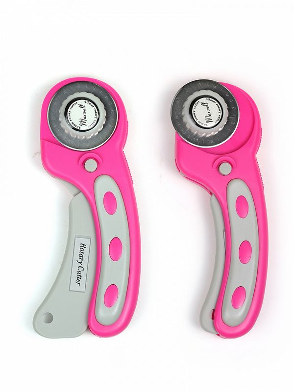 Роликовый раскройный нож d45 мм, Maxwell premium арт.TBY.RTY-45-3 мажента/серый