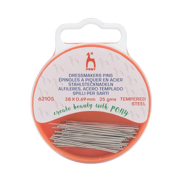 Булавки портновские 0.69 мм, l=38 мм, сталь, 25гр, Pony, 62105