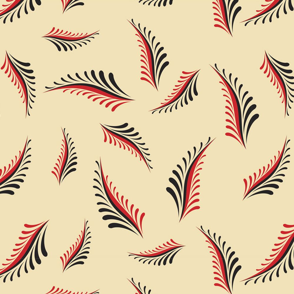 Ткань для пэчворка Peppy Мезенские узоры, отрез 50х50 см, 135 г/м², МУ-08 св.бежевый, Peppy