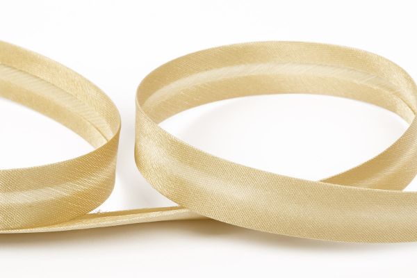 Косая бейка атласная 15 мм / 132±1 метра, 109 серо-бежевый, Gamma GK-15P