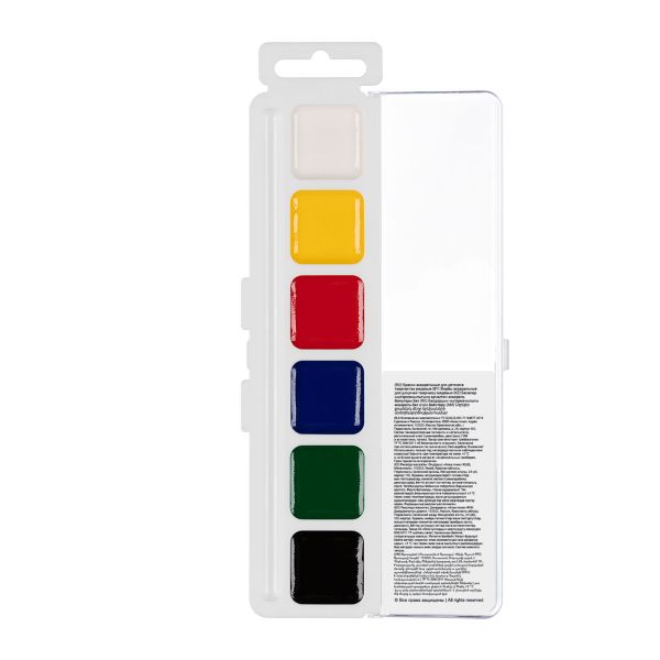 Краска акварель без кисти 6 цв, Аква-колор JIV-W6