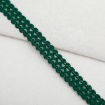 Тесьма отделочная вязаная 17 мм, 10 м, т.зеленый