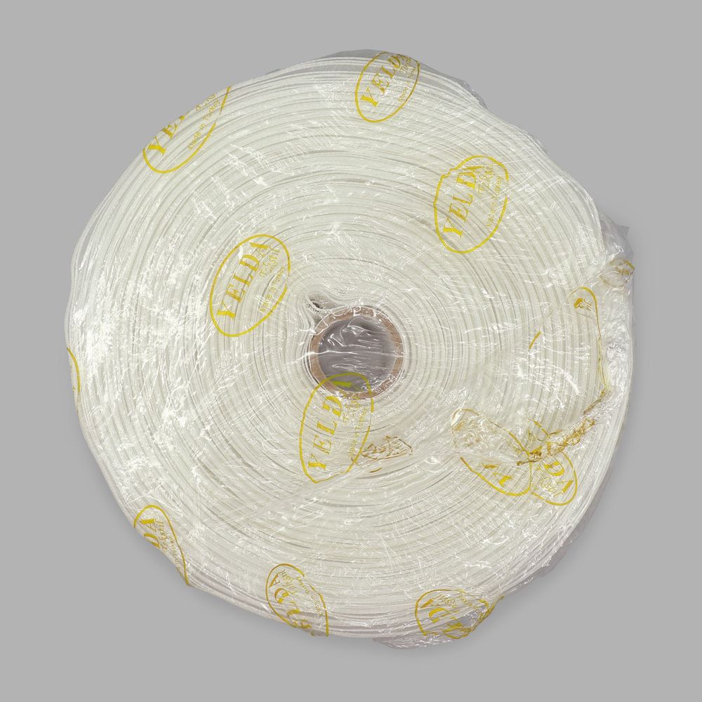 Лента (тесьма) шторная: сборка параллельная (1:2.5) 60 мм / 50 метров, (2 ряда петель, 2 шнура), прозрачный, C701M