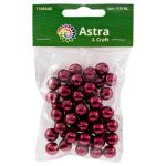 Бусины пластик (жемчуг) ⌀10 мм, 25 г, Astra&Craft, 015 NL малиновый