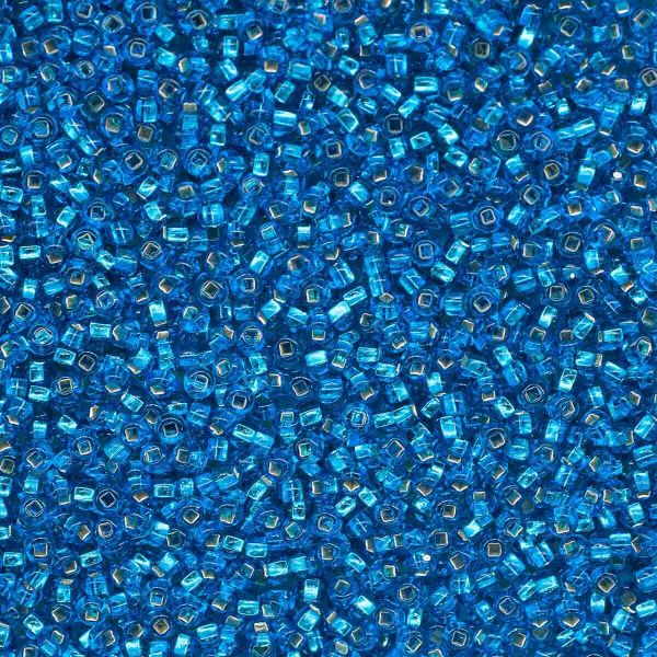 Бисер Preciosa прозрачный, серебряный центр 10/0 (2.3 мм), 100 г (5х20 г), цв. 67150