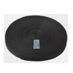 Стропа (ременная лента) 20 мм / 50 метров, толщ. 0.9 мм, [11.5 г/пог.м], 100% п/п, 00000 черный, Gamma G201