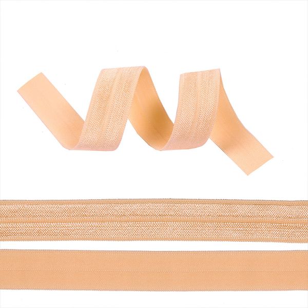 Резинка бельевая (окантовочная) блестящая 15.0 мм / 50 метров, F149 бежевый песочный