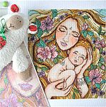 Набор для вышивания нитками Сделай своими руками, Мамина любовь, 19.5х22.5 см