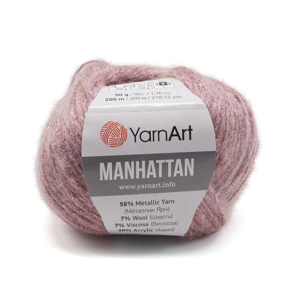 Пряжа YarnArt (ЯрнАрт) Manhattan / уп.10 мот. по 50 г, 200м, 909 розовый