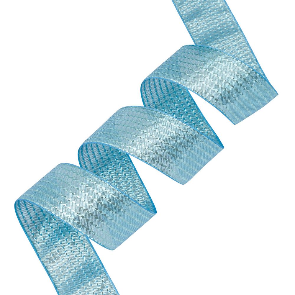 Лента подарочная 40 мм / 25 метров, рис.9027 (голубой), С3688Г17 Стрела-40