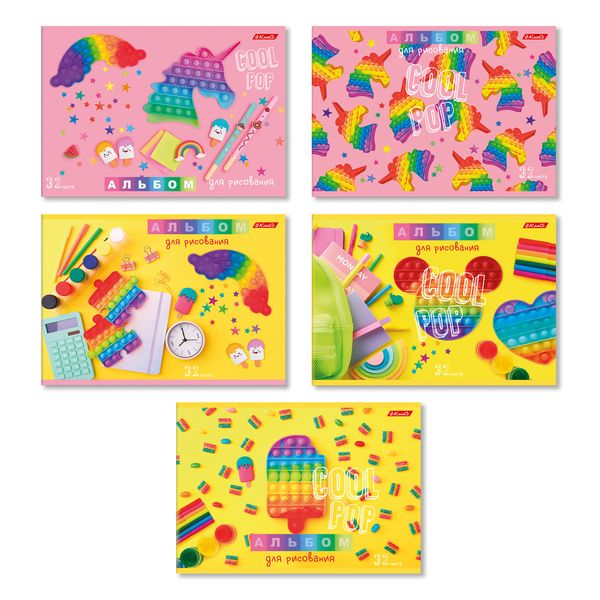 Альбом для рисования, выборочный лак, 100 г/м², A4 29х20.5 см, 32 л. на скобе, 5 шт, 000218 Только спокойствие, Светоч 32АЛСК4_4_3_9