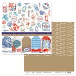 Бумага для скрапбукинга Море 190 гр/м², 30.5х30.5 см, 10 шт, 7 лист для вырезания, Mr.Painter PSR 190505