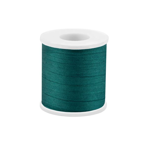 Лента (тесьма) шелковая 4.0 мм / 45.5±0.5 метров, №227 т. зеленый, Gamma SR-4