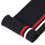 Подвяз (довяз) трикотажный 14.0х100 см, черный с белой и красной полосами, 100% п/э, 5 штук