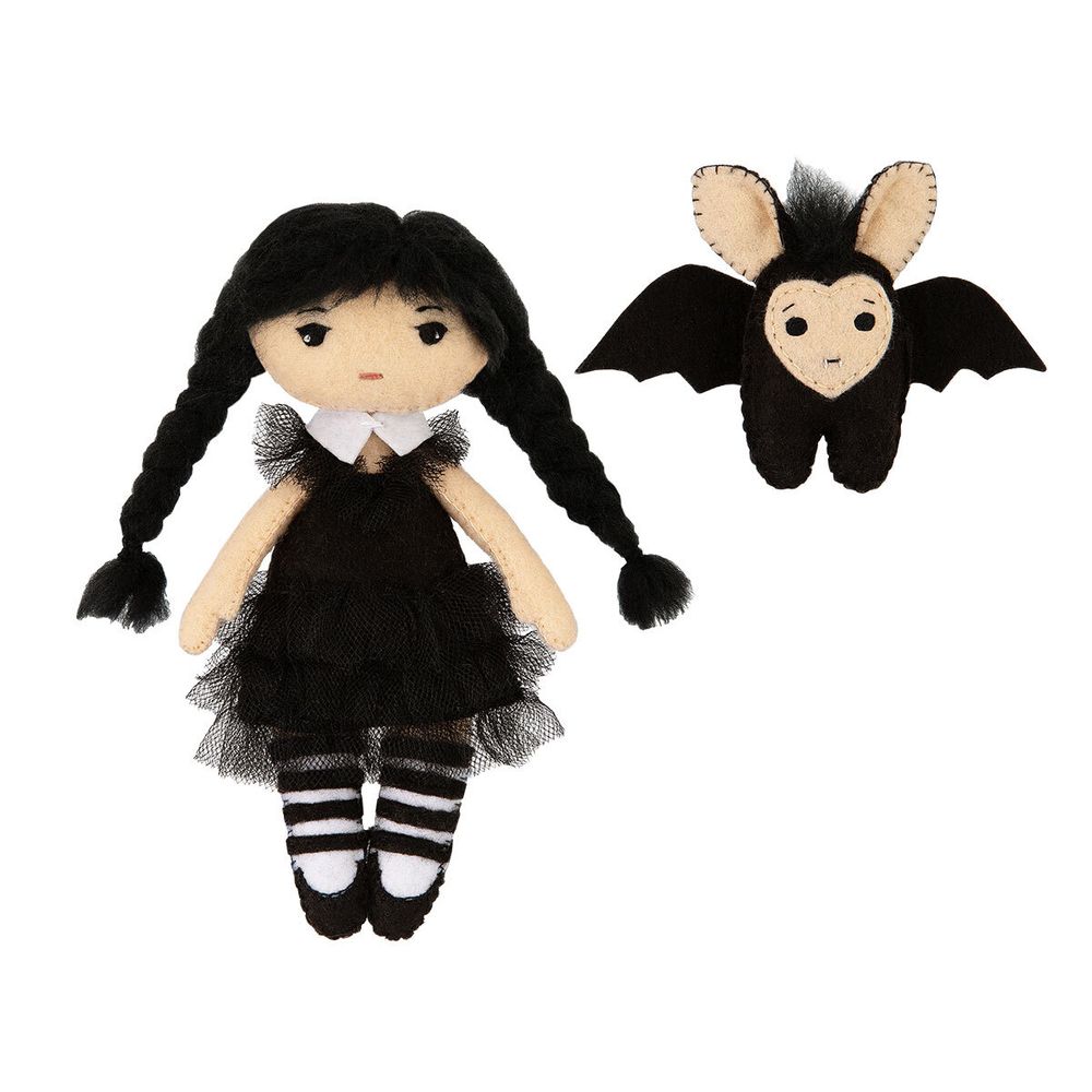 Набор для шитья игрушки Ведьмочка с летучей мышкой 15 см, Miadolla TF-0429